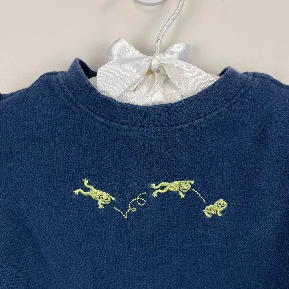 Vintage Y2K Gymboree Frog Shortall Romper 3-6 Months